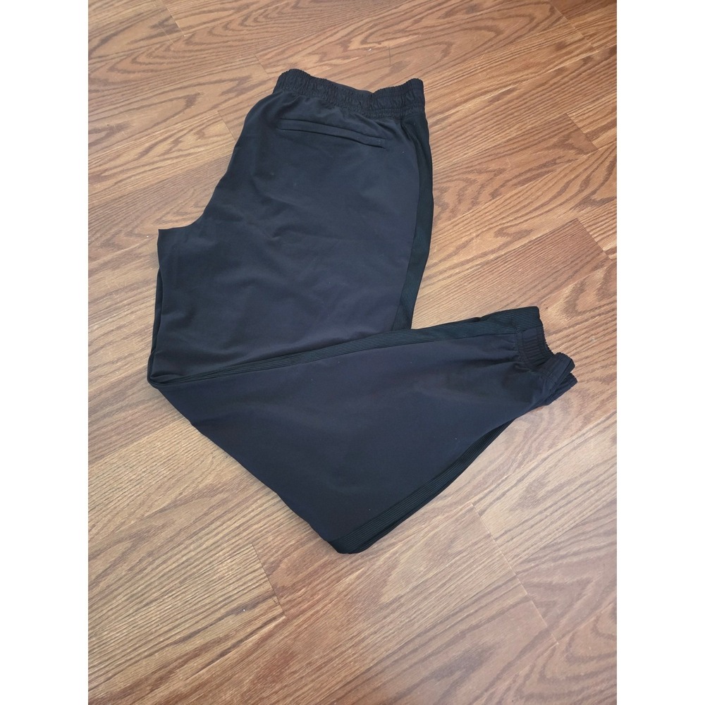 Athleta Women Black Joggers Tapered Activewear Pants Size 12 Zipper Pockets